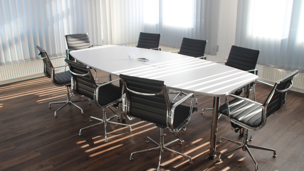 table with empty chairs